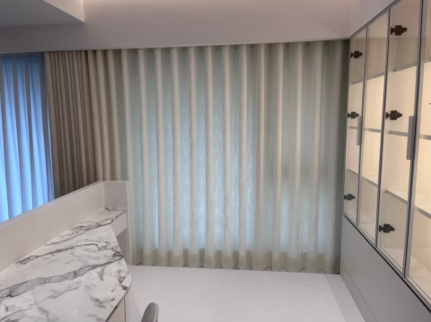 半遮光白色亞麻